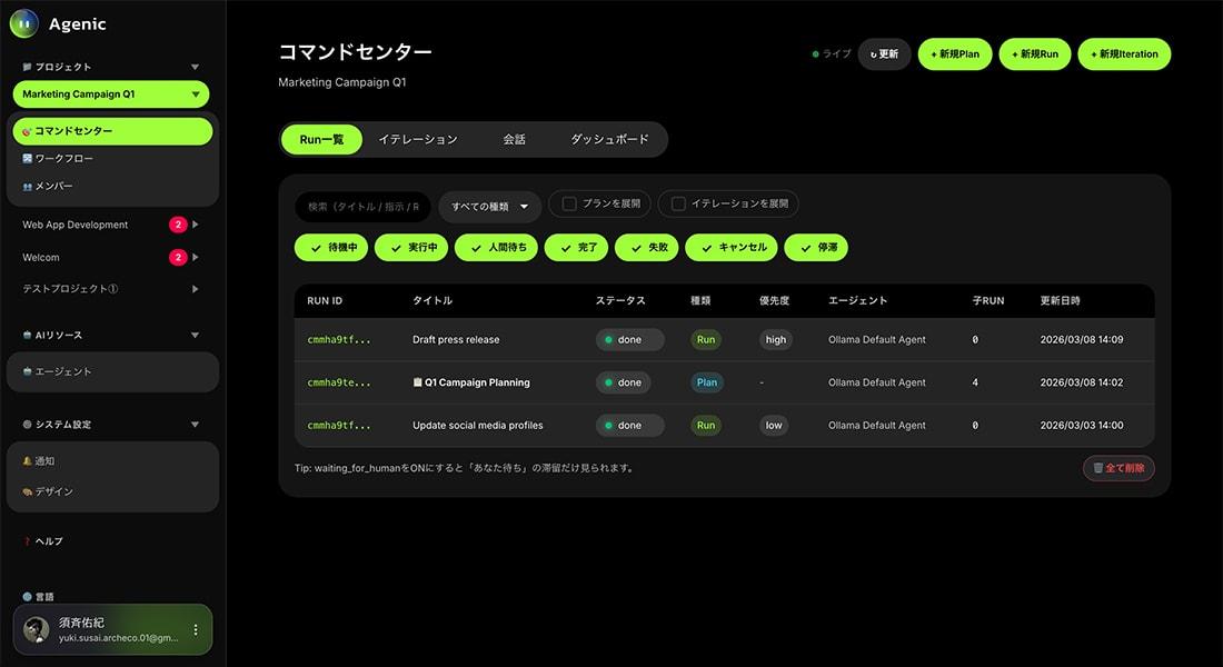 Agenic 自社AIプロダクト - undefined
